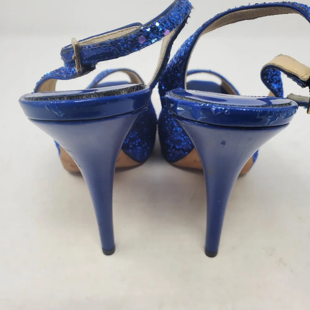 Jimmy Choo Blue Glitter Pumps